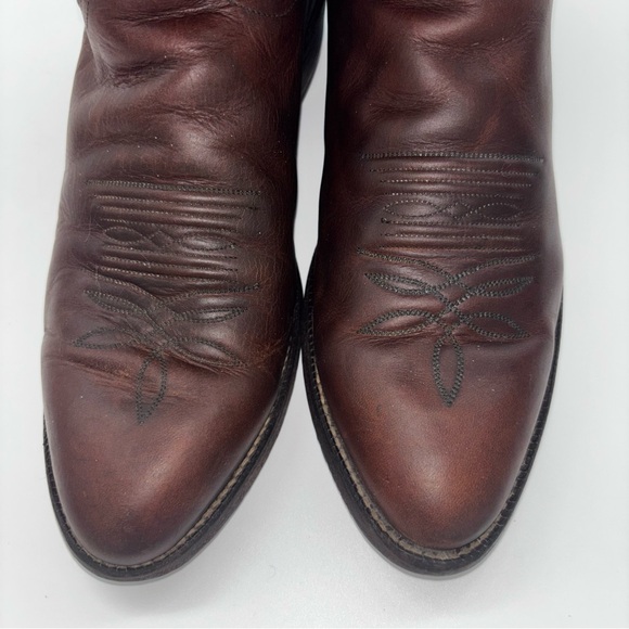 Justin Mens Dark Brown Western Boots - Picture 5 of 16